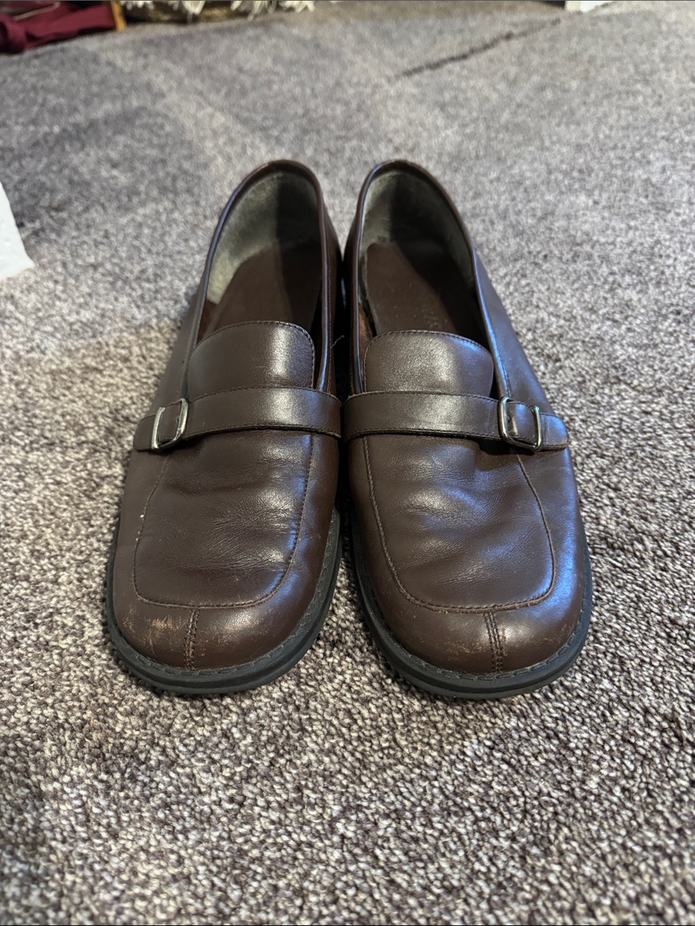 AEROSOLES Women's Brown Leather Loafers